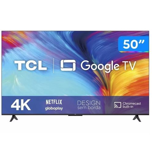 TCL TELEVISION | 50 INCH, 4K ULTRA HD SMART, ANDROID TV, GOOGLE ASSISTANT, DOLBY AUDIO, BEZEL-LESS DESIGN, 3 HDMI, 1 USB, 1 AV - 50P635