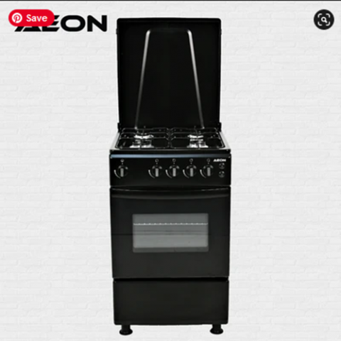 Aeon Gas Cooker 50×50 4 Gas Burners black AGC5040