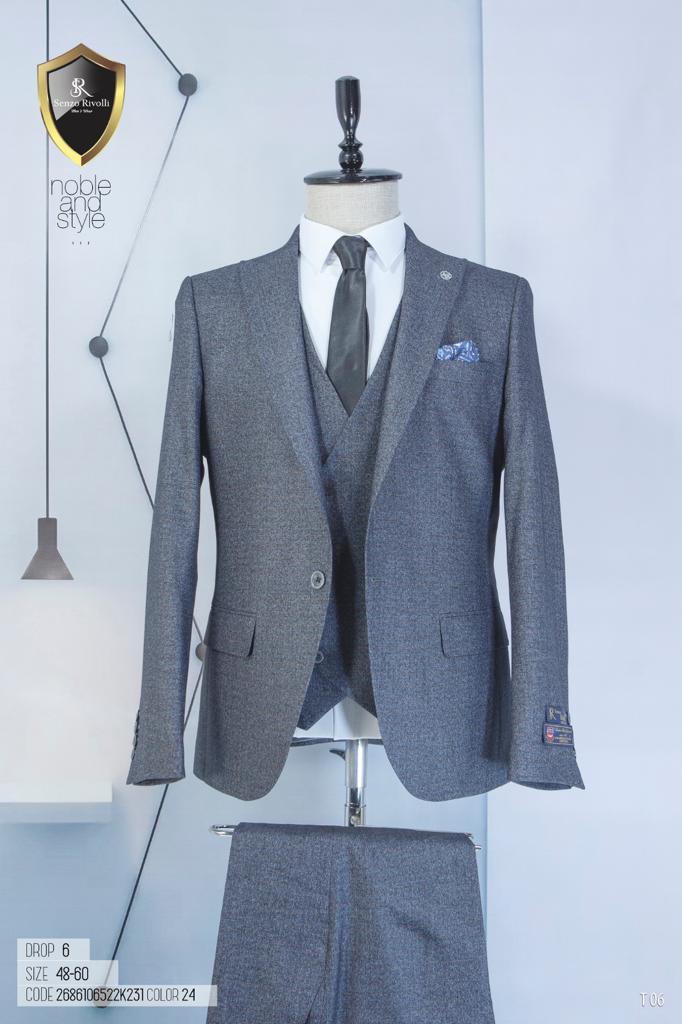 EXECUTIVE LIGHT AND DARK GREY 3 PIECE TURKEY CHECKER SUIT