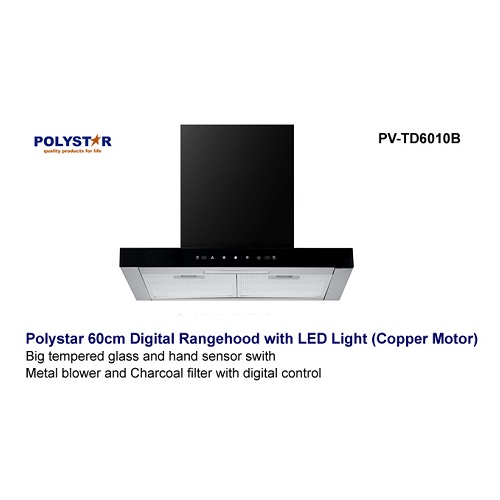 POLYSTAR 60CM RANGE HOOD WITH LED LIGHT – PV-TD6010B