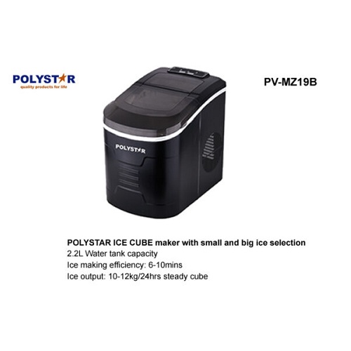 POLYSTAR ICE CUBE MAKER | PVMZ19B (BLACK)