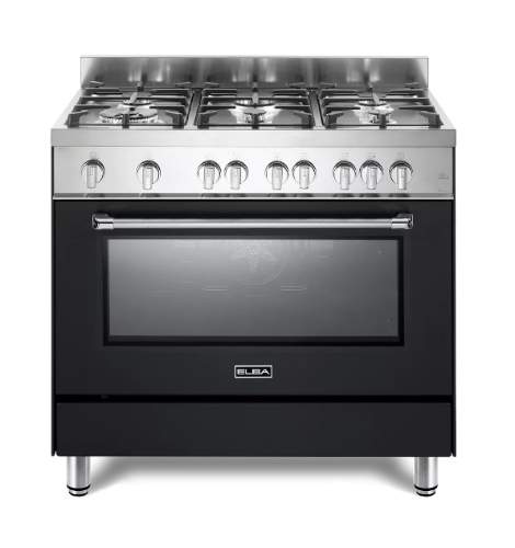 ELBA GAS COOKER| 90CM, 6 GAS BURNERS+ GAS OVEN(RED)-EA966FG NG