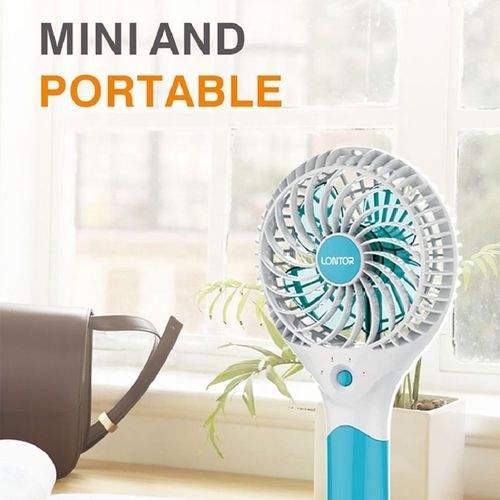 Lontor 4" Rechargeable Mini Standing/Hand Fan With Lithum Battery (N)