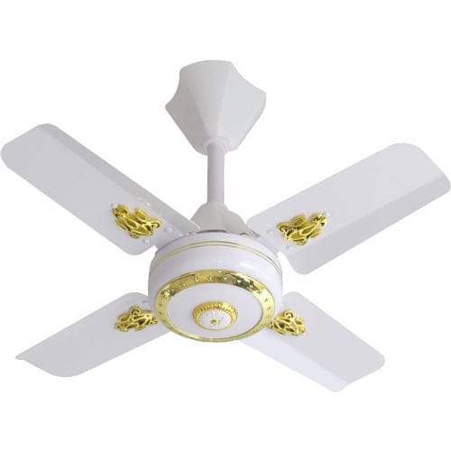 SONIK Short Blade 25 inch Ceiliing Fan - White & Brown