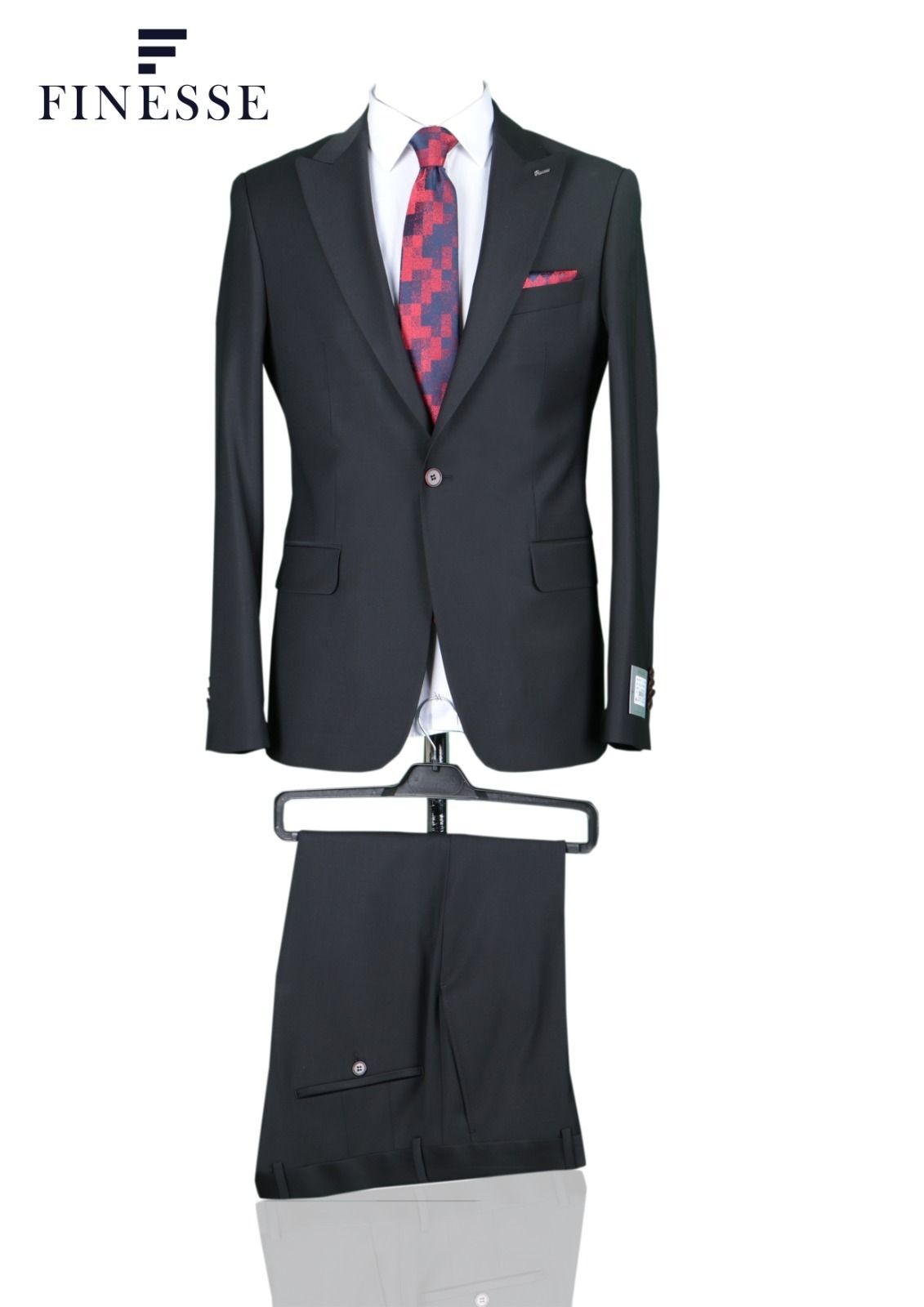 EXECUTIVE BLACK TURKEY SUIT WITH ONE BUTTON