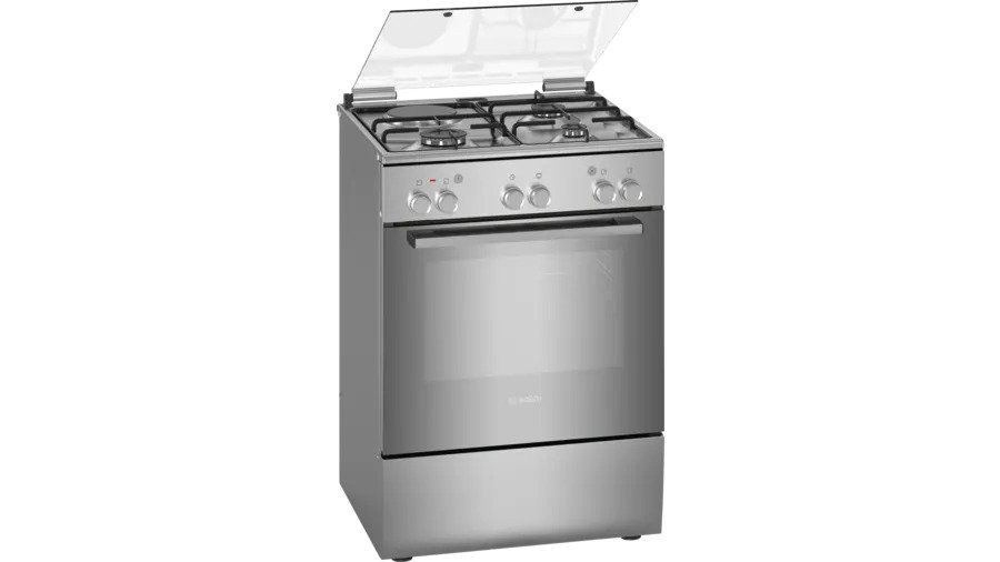 BOSCH HGA120F50S 60CM FREESTANDING 3 GAS 1 ELECTRIC EXTREME QUALITY STAINLESS STEEL GAS COOKER