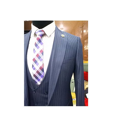 GREY STRIPPED TURKEY SUIT  (COMPLETE) WITH SINGLE BUTTON | AVAILABLE IN ALL SIZES (DEJOS) (N)