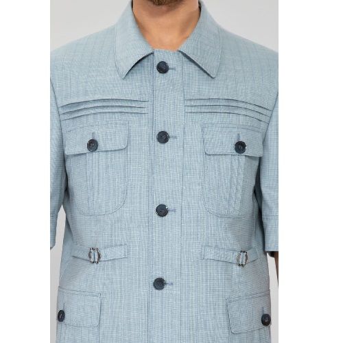 SKY BLUE TURKEY SUIT  (SHORT SLEEVED) WITH FIVE BUTTONS | AVAILABLE IN ALL SIZES (DEJOS) (N)