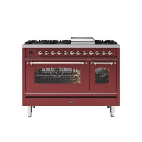 ILVE GAS COOKER | P12FNE3/MGP 120cm cooker 90cm + 30cm ovens and 6 gas burner top & Fry Top