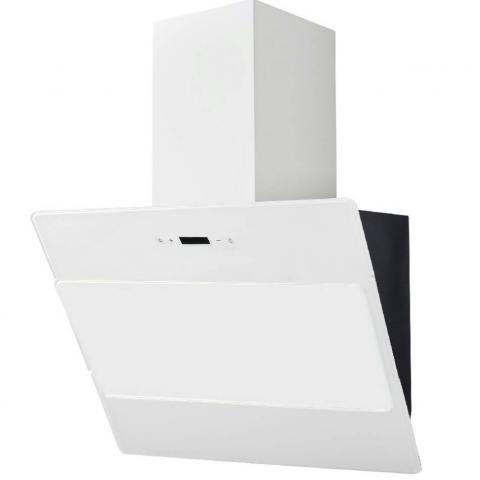 ZITALO ZH907W 90CM WHITE SLANTED GLASS EXTRACTOR HOOD