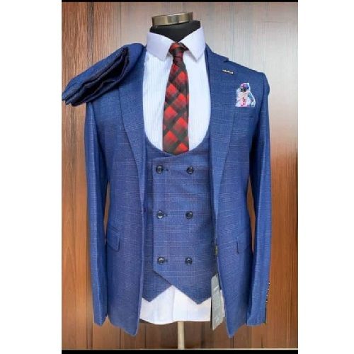 BLUE TURKEY SUIT WITH ONE BUTTON | AVAILABLE IN ALL SIZES (CHIFAS) (N) 