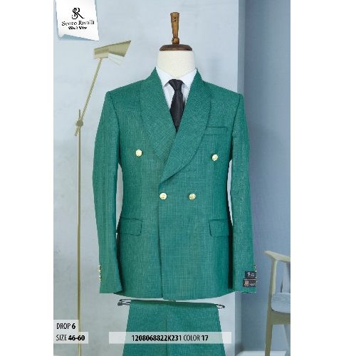 EXECUTIVE GREEN BREASTED TURKEY SUIT WITH GOLDEN BUTTONS | AVAILABLE IN ALL SIZES (SWNL) (N)