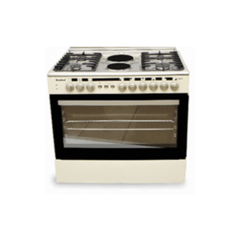 SCANFROST CK-9426 NE GAS COOKER|90X60 CM|4 GAS BURNER|2 HOT PLATES|ELECTRIC OVEN|CREAM FINISH