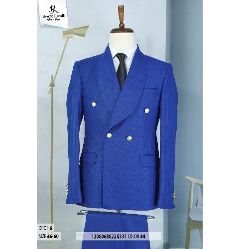 EXECUTIVE BLUE BREASTED TURKEY SUIT WITH GOLDEN BUTTONS | AVAILABLE IN ALL SIZES (SWNL) (N)