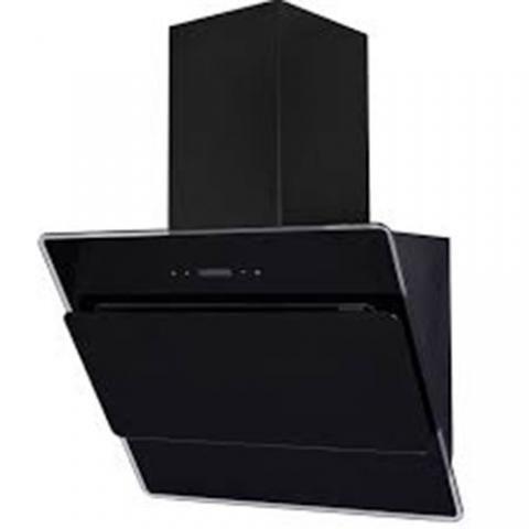 ZITALO 60CM BLACK SLANTED GLASS EXTRACTOR HOOD