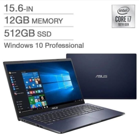 ASUS EXPERTBOOK P1510CJ Intel Core i7 10th gen 1.3ghz, 12gb Ram, 512gb SSD, 15.6’’, Intel Iris Plus Graphics, Webcam, Bluetooth, Wireless, Windows 10Pro (BD)