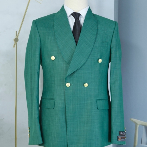 EXECUTIVE GREEN BREASTED TURKEY SUIT WITH GOLDEN BUTTON [SWNL]