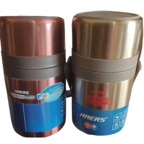 Haers | 2 Pcs- Stainless Vacuum Food Flask 1000ml (Hot/Cold)- (n)