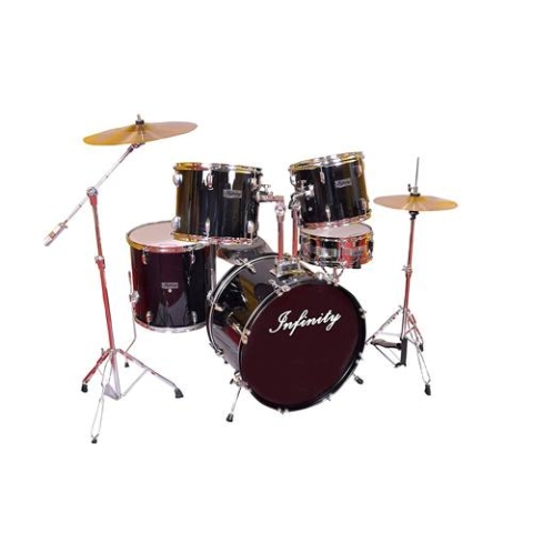 Infinity Complete 5-Pieces Drum Set With Hardware and Cymbals