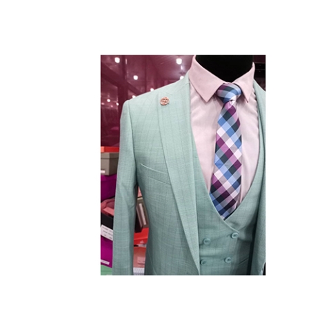 LIGHT GREY TURKEY SUIT AND ONE BUTTON (COMPLETE) WITH STRIPE | AVAILABLE IN ALL SIZES (DEJOS) (N)