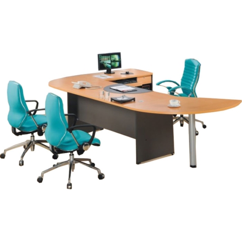 Office Table with Extension(Curved C-top)