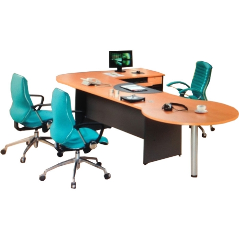 Office Table with extension(Round c-top)