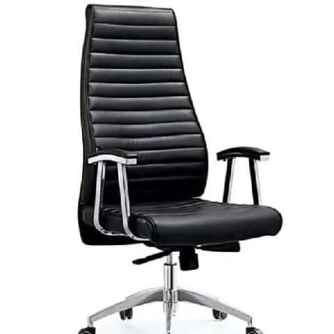 QUALITY DESIGNED BLACK EXECUTIVE CHAIR WITH ARMS  - AVAILABLE (AUFUR)