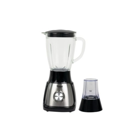 Royal 500W Stainless Steel + Glass Blender (RBL1055GL-SS)