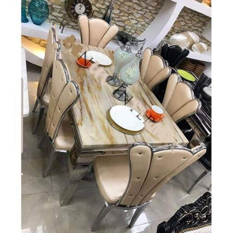 Marble Dining Table With Sitting Chairs