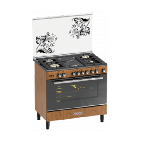 NEXUS STANDING GAS COOKER WOOD | GC-NX-8000S (4+2)