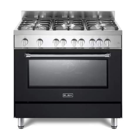 ELBA GAS COOKER| 90CM, 6 GAS BURNERS+ GAS OVEN(RED)-EA966FG NG