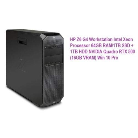 TOWER | Hp Z6 G4 Tower Workstation Intel Xeon 64GB RAM/1TB SSD + 1TB HDD + 16GB Quadro RTX 5000 Win10 Pro- (N)