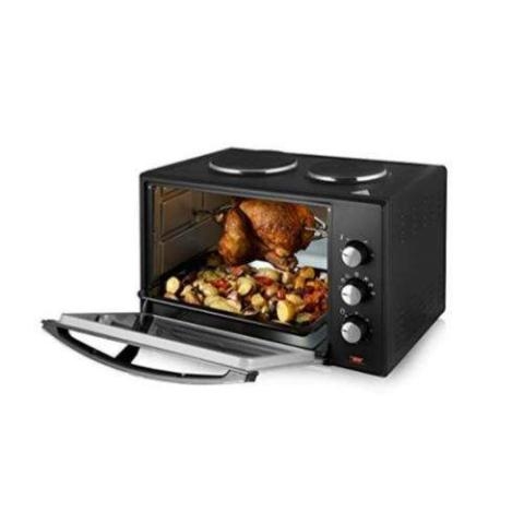 Tower | 42L Mini Oven And Rotisserie W/ Dual Cooking Hobs - 1000W- (N)