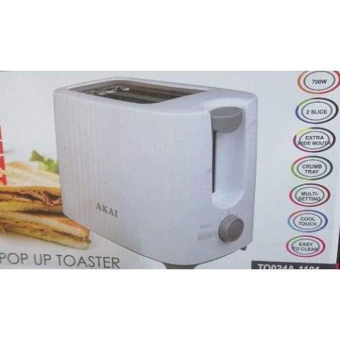 AKAI 4 Slice Pop Up Toast Bread Machine- (N)