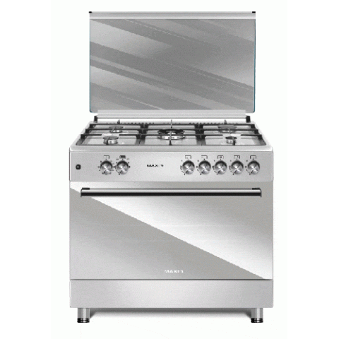MAXI Gas Cooker 5 Gas Style 60*90 (5B) INOX | Oven Burner UP and Down