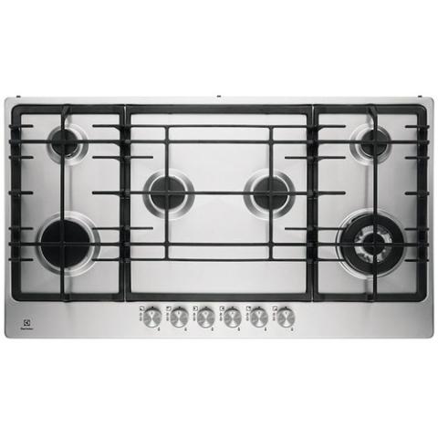 Electrolux Hob | EGG9363NOX 90cm Wide 6 Burner Gas Built-In Hob - Stainless Steel