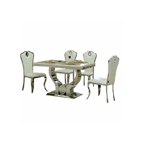 4 Seater Executive Marble Dining Set