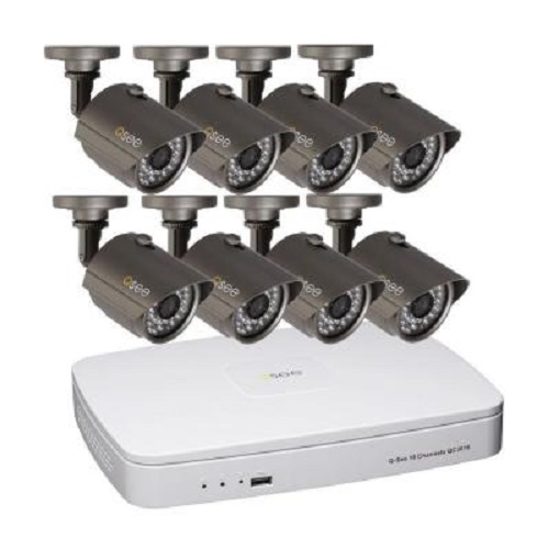 Q-See Lite series QC3016-8B5-5 16ch DVR with 8 Weatherproof Camera (D)