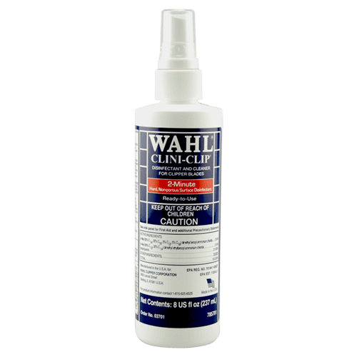 WAHL CLINI-CLIP CLIPPER BLADE CLEANSER & DISINFECTANT SPRAY 8 OZ -03701 (NN)