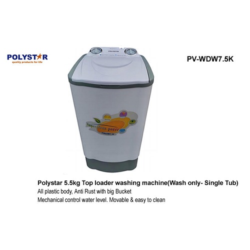 Polystar 5.5KG Washing Machine | PV-WDW7.5K