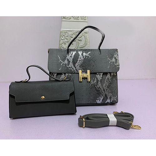 WOMEN'S LUXURY 2 PIECE HAND BAG WITH SHOULDER LOCK