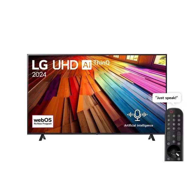 LG 75 Inches 4K UHD Smart ThinQ AI Satellite TV | 75 UT80006 (2024 Model)