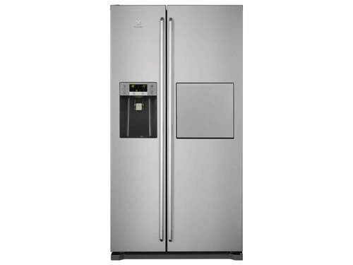 Electrolux Refrigerator | 91cm, 608 Litres, 178 Height, Electrolux EAL6142BOX Anti-fingerprint Fridge-Freezer, Side By Side Door In Stainless Steel Colour