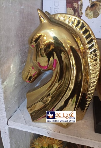 GOLDEN UNICORN HEAD DESIGN FOR HOME OR OFFICE (SWEN) - Large