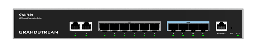 Grandstream GWN7830 12Ports Layer 3 Aggregation Managed Switch
