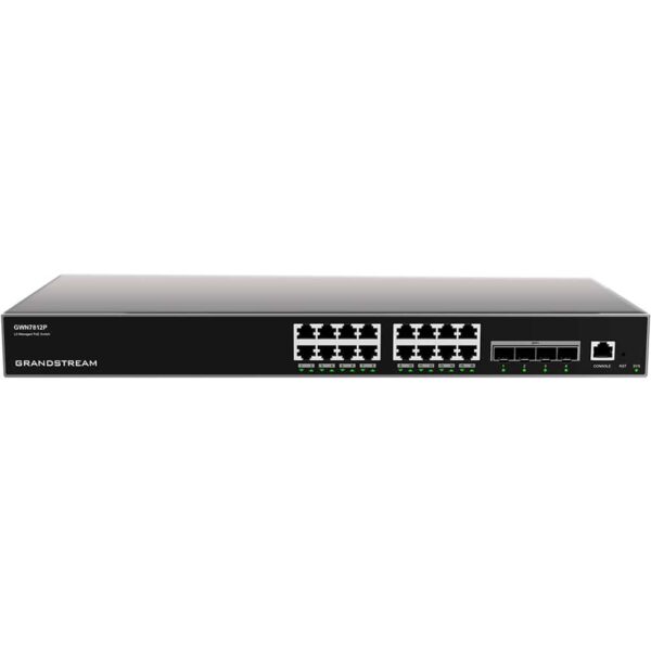 Grandstream GWN7812P 16 Port Gigabit Enterprise Layer 3 Managed PoE Network Switch