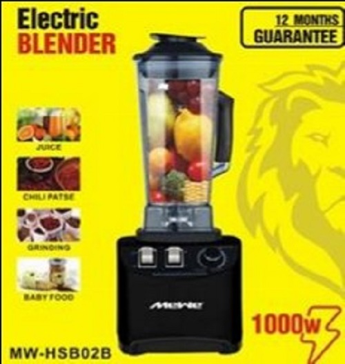 Mewe 1.5L Blender 2000ML Grinder Jar - MW-HSB02B