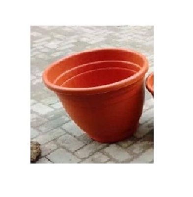 ORANGE EXTERNAL PLASTIC FLOWER POTS (PEGLO) - Small