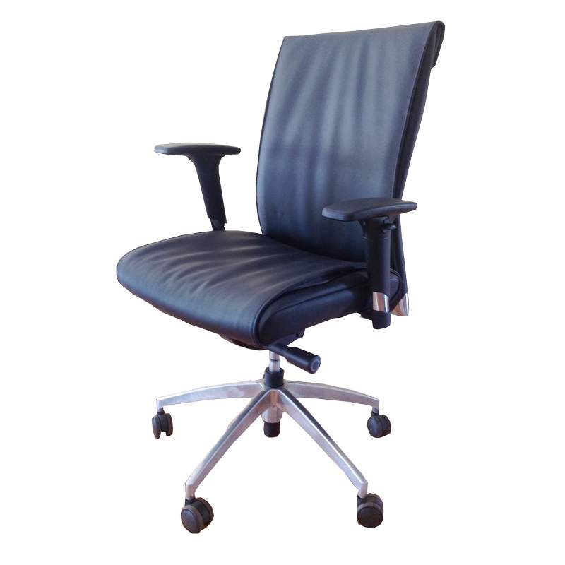 Office Leather Chair With Metal Base-(PG-SERIES)