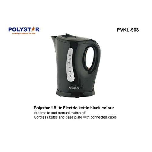 POLYSTAR 1.8LTR ELECTRIC KETTEL BLACK | PVKL-903